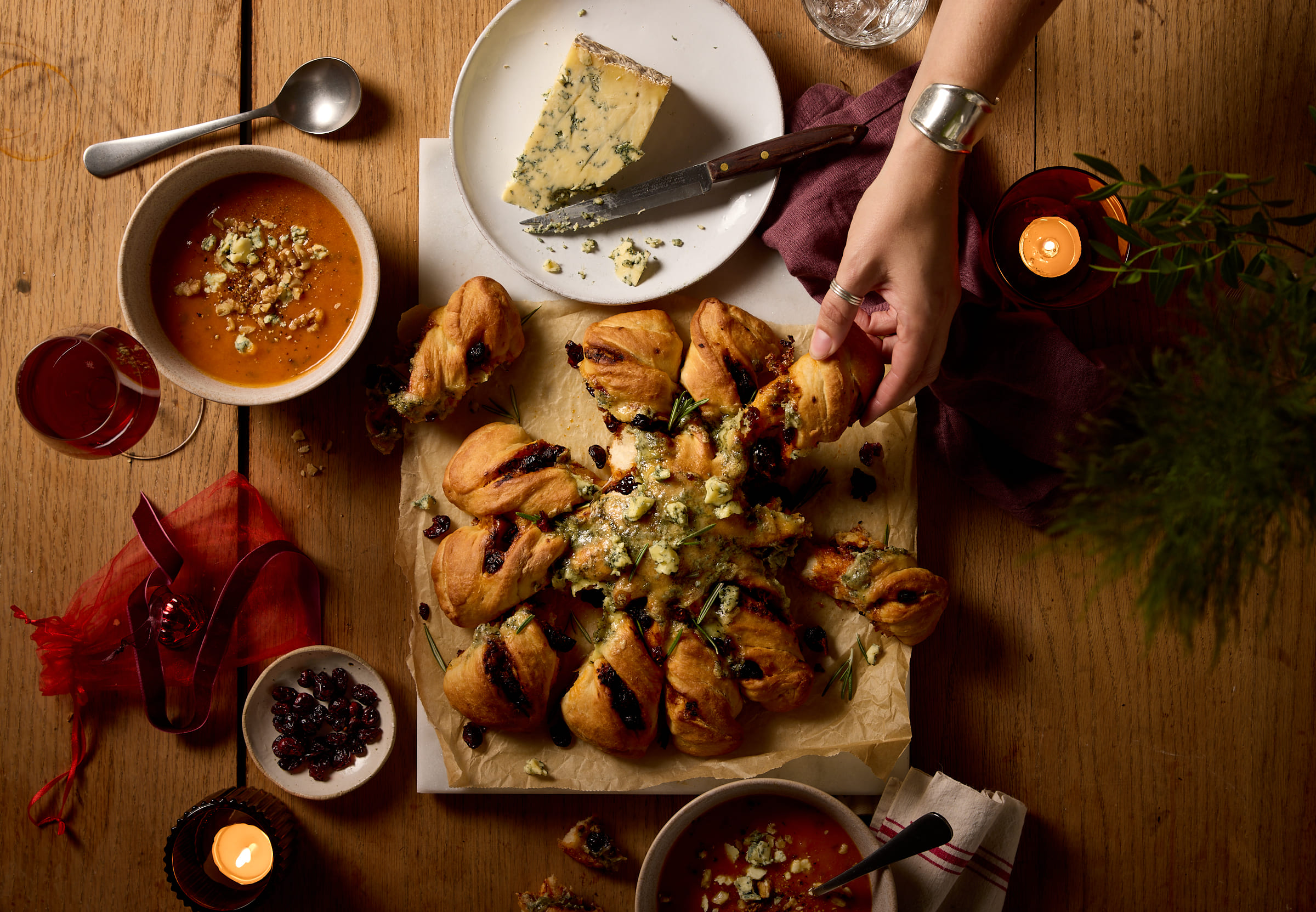Butternut squash orzo with Stilton